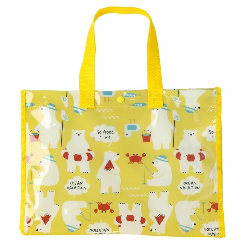 (ぶるーせいる) ガーメントバッグ プールバッグ B：白くま/イエロー