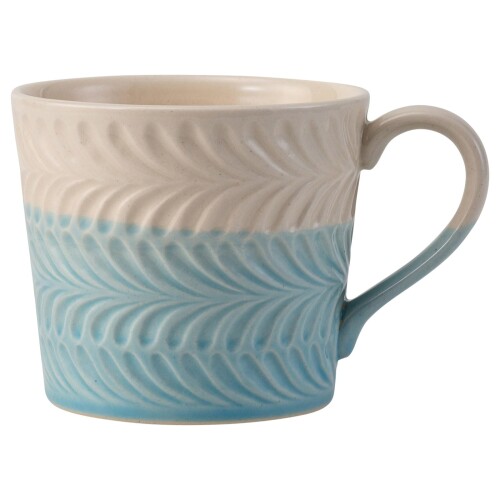 波佐見焼 ローズマリー マグカップ コップ 容量約360ml 青 日本製 25514