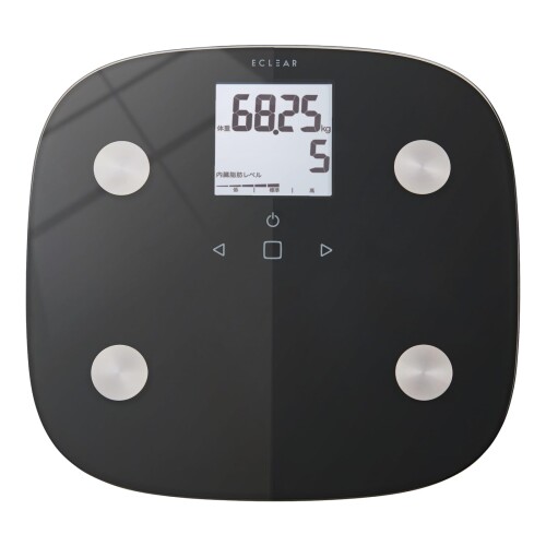 エレコム 体組成計 体重計 50g単位 バックライト付 8項目 ( 体重・前回差・内臓脂肪レベル・BMI・体脂肪率・骨格筋率・骨量・基礎代謝 ) 自動認識機能 スマホ連動 (データ手動入力式) ブ