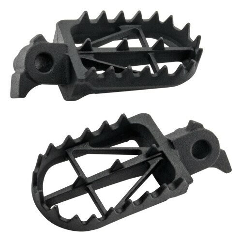 ジータレーシング(ZETA RACING) YZ125/250,YZ250FX/450FX,YZ125/250X,YZ250F,YZ450F…etc ワイドフットペグ クロモリ Mid/High 前後幅約50mm 安定ライディング スタンディング 排泥性 クロモリ鋼 高強度 高耐久