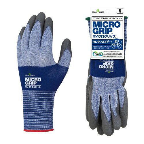 (ショーワグローブ) ケース販売・発泡ポリウレタンコーティング手袋 No.264 マイクログリップ ウレタンネイビー(タグ付) Sサイズ 120双