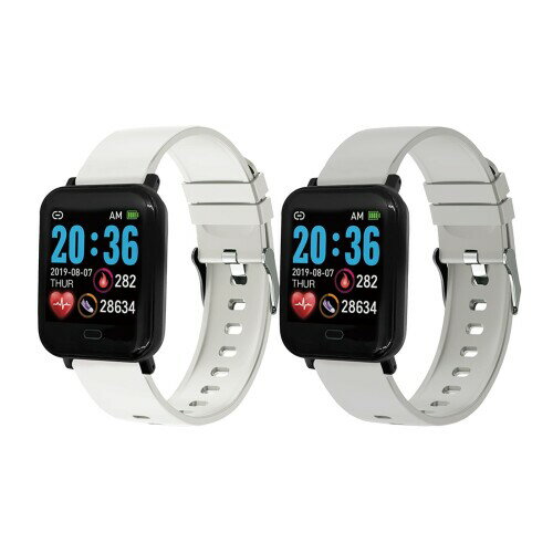 CREPHA(クレファー) ペアウォッチ スマートウォッチ カップル 2個セット iPhone対応 アンドロイド対応 Bluetooth 音楽再生 SMS/SN...