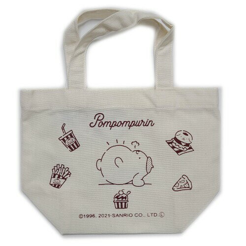 サンリオ ミニトート ランチトートバッグ 帆布 コットン 布 お弁当 小さめ かわいい キャラクター ポムポムプリンA