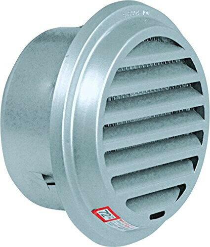 ワールド SUS304ステンレス 丸型ガラリ 内羽根型[ファイ]100mm アミ付(10メッシュ) MG(メタリックグレ..