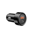 シガーソケット USB C カーチャージャー 2ポート 48WUSB-Cポート各一つ12V-24V車対応 車載充電器 コンパクトサイズ 軽量 耐久性 車充電器 i-Phoneシリーズ/Xperia/Galaxy/Androidなどに対応
