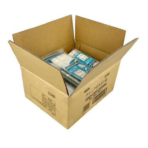 ジャパックス チャック付き(J) 横24cm x 縦34cm (透明) 厚み0.040mm 5枚 x 100冊(500枚) UJ40 無地 ジッパー ポリ袋