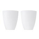 PATIKIL 4.5" 高さ 3.9" 直径 1.7" フィッター付きプラスチック製ランプシェード 2個セット LEDフロアランプやテーブルランプ ため プラスチック製ランプシェード交換用カバー ホワイトカラー
