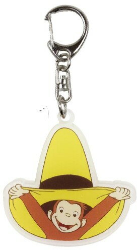 アイプランニング おさるのジョージ アクリルネームタグS 帽子 W50×H30×D4mm K9785C