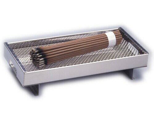 線香皿 お墓用 仏壇用 横置き ステンレス 錆びない じょうぶ 18-8 網付き お掃除 ラクラク 外 室内両用..