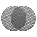 ACROPIX ユニバーサル3"スピーカーグリルメッシュ オーディオサブウーファー用 84x6.5mm フレームなし ブラッ ク - 2個セット