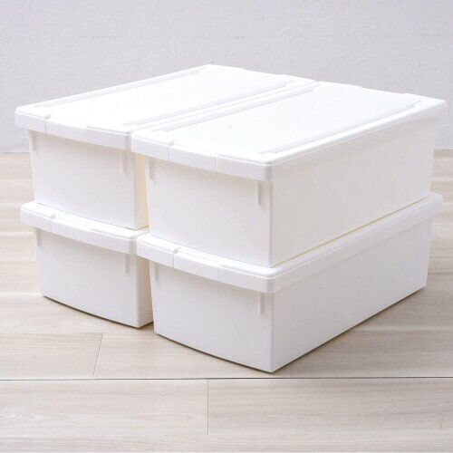 グリーンパル 収納ケース 4個組 コミック本 小物収納 ホワイト GP-210096
