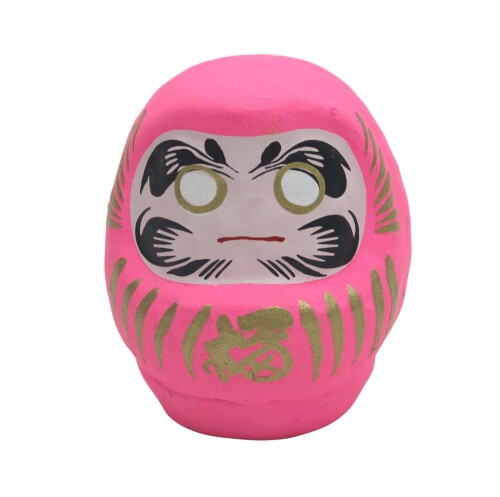 日本製 福招き ダルマ ピンク (全長5.8cm)