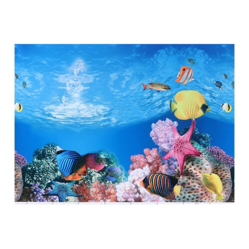 VOCOSTE 水族館の背景ポスター 水族館 水槽の背景装飾ステッカー 両面 82×60cm