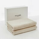 Calla Angel New York大判高級バスタオル 2枚組 高吸水 柔らかい 甘撚り 厚手 無地 上質コットン OEKO-TEX認証 ホテル仕様 ギフト 白箱入り 〔約68×138cm〕ベージュ