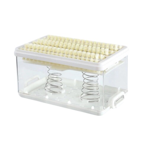 其它 - Itisyou 石鹸入れ 泡立つ石鹸ケース ブラシ付き 石鹸ケース 携帯用 小型 軽量 再利用可能 バスルーム ジム お風呂 家庭用 ホワイト