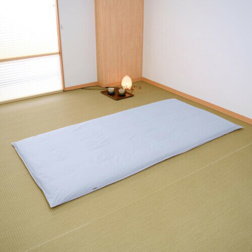 メリーナイト 敷き布団カバー FROM (フロム) サックスブルー シングルロング 約105×215cm L字型 ダブル..