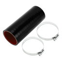 X AUTOHAUX 内径54mm 長さ150mm 0度 ストレート ブラック レッド シリコンホース シリコンチューブ インテーク ラジェーターホース 冷却 接続ホース 汎用 ホースバンド付き 耐圧力 耐久 耐熱ホ