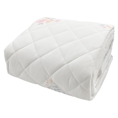 シンプルフレッシュ(Simple Fresh) QMAX3.7 冷感フラワープリント敷きパッド ダブル 140×200cm ピンク ..