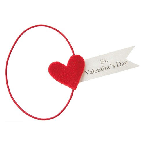 ゴムタグ バレンタイン ハート (10枚) SV-TR1