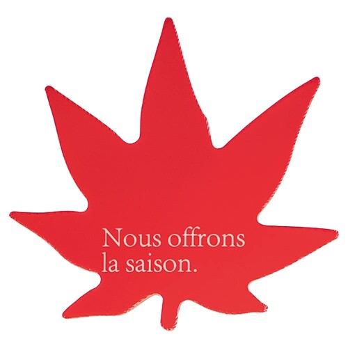 ヘッズ 日本製 ケーキピック 3.6×3.4cm レッド 100枚 もみじ 秋 HEADS MO-PC2