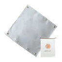 dadly Sun 耐火シート 焚き火用 (日本ブランド) 軽量 両面シリコンコーティング 防炎・携帯用 (シルバー, 50*50cm)