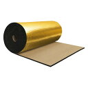 X AUTOHAUX 197mm 5mm 0.61sqft カーサウンドデッドニングマット アルミ箔断熱材 自己粘着 フード ボート エンジンカバー用 78.74"x39.37" ゴールドトーン