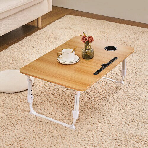 VECELO 折りたたみテーブル 机 ローテーブル ミニテーブル コンパクト 省スペース 高さ調整 3段階(26.7..