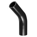 X AUTOHAUX シリコンホース シリコンパイプ ラジエーターホース 1個 内径35-38mm 長さ102mm エルボ45度 ブラック 車 建設機械 工業用...