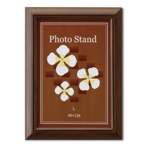 大仙 額縁 写真立 ロトンド 樹脂製 L判 ブラウン R08802002