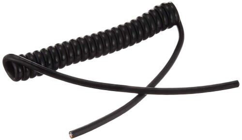 倉茂電工 高伸縮性スプリングケーブル CVF-U 8心X0.5SQ 黒 30cm