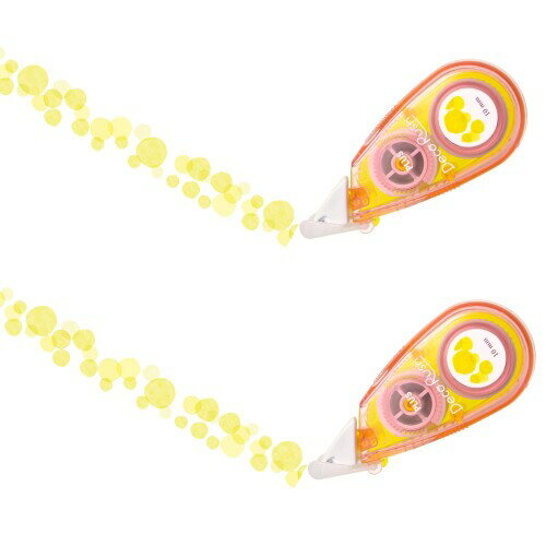 プラス デコラッシュ 10mm 太幅 黄色 ランダムドット 2個 DC-080-6 51983×2