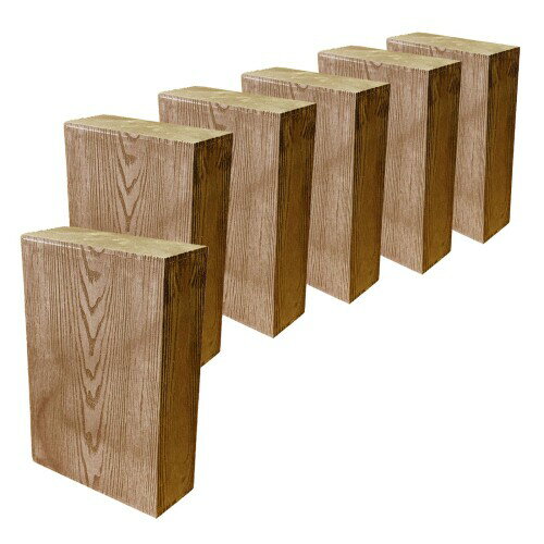 アイガーデン(igarden) アイウッド枕木 ナチュラル 幅200mm × 奥行90mm × 高さ300mm 6本セット S30N-06