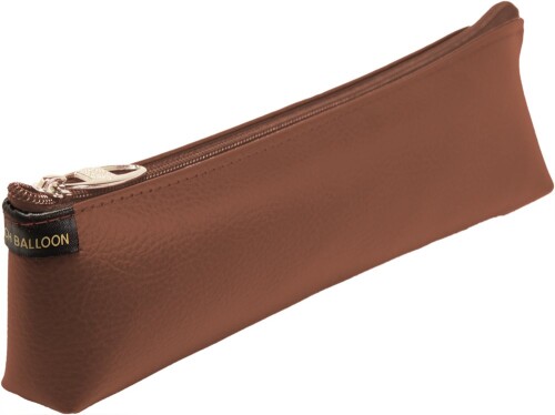 スピーチバルーン ペンケース ステッチペン スリム 合皮 ブラウン P-312-03