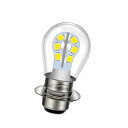 Ruiandsion H6M P15D LED モーターサイクルライトバルブ ホワイト AC/DC 6V 2835 28SMD P15D-25-1 ハイ/ロービ...