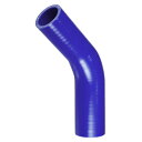 X AUTOHAUX シリコンホース シリコンパイプ ラジエーターホース 1個 内径32-35mm 長さ102mm エルボ45度 ブルー車 建設機械 工業用 ク...