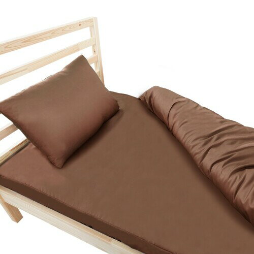 布団カバーセット 4点セット 枕カバー2枚 ボックスシーツ 掛け布団カバー ブラウン セミダブル