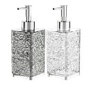 TerraShine シャンプーボトル 400ml 2個セット ソープ シャンプー用ディスペンサー 詰め替えボトル ハンドソープ 容器 手動 軽量 高級 透明 ...