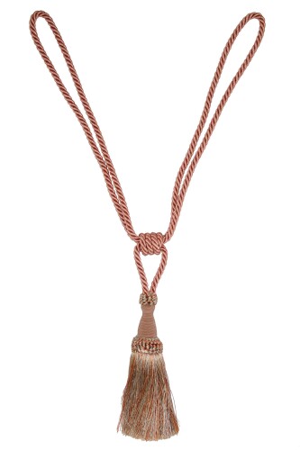 ゴージャス フリンジ 房タッセル カーテン留め 淡いローズ色 JT-1-RO-S