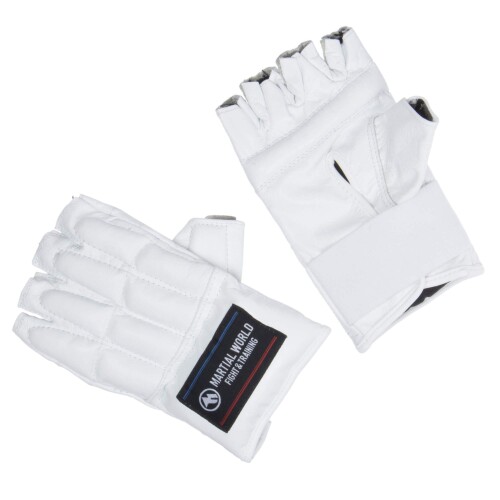 マーシャルワールド(MARTIAL WORLD) ナックル型フィンガーグローブ オープンフィンガー PG38-L-WH 白 L