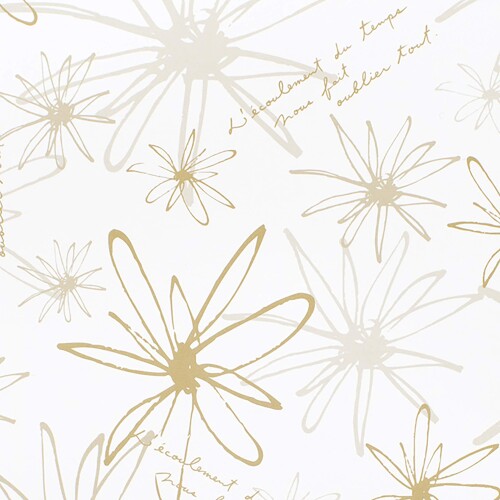 包装紙 全判 コート紙 フラワー/ゴールド-3 (50枚) FLS-3WZ
