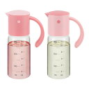 VKCHEF オイルボトル 醤油差し ピンク色 液だれしない 300ml 耐熱ガラス ステンレス オイルポットオイル 油容器 片手 自動開閉 油差し ビネガー ...