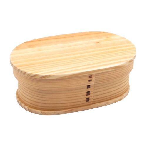 和歌山峠のわっぱめし弁当箱屋さん(wakayama wappa bento box store) 曲げわっぱ 木製 杉の木 約17×10cm ランチボックス 一段 ナチュラル A-48-273349