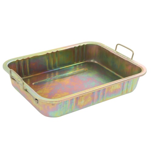 亜鉛メッキオイルドリップトレイパン プロフェッショナル メタルドレンコンテナ ユニバーサル 500×380×95mm 自動車修理ツール 車両用