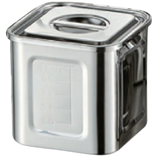 山下工芸 AG 18-8目盛付角キッチンポット 9cm(0.7L) 04-0224-0402