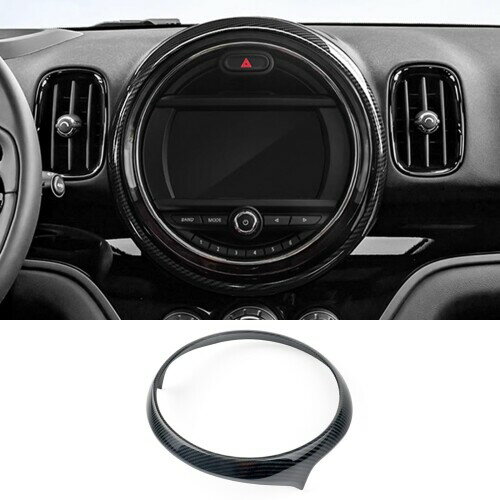 FDAIUN ミニ F60 センター コントロール ナビゲーション 装飾 フレーム ABS 材料 おしゃれ カスタムドレスアップ mini F60適用 内装パーツ インテリアパネル アクセサリー 8.8in/22.5cm 炭素繊維質