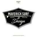 Maverick Surf Design マーヴェリック サーフ＆デザイン「Maverick Surf Design」シグネチャーステッカー st-001-msd-bk/ブラック サーフステッカー カーステッカー