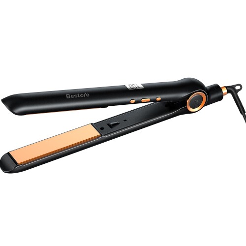 セラミック ヘアアイロン ストレート 2way 24mmプレート マイナスイオン 80[度]〜230[度]自由温度調整 LCD液晶モニター表示 360度回転コード オートパワーOFF機能 ワンタッチロック ヘアスタイリ