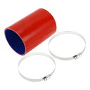 X AUTOHAUX 内径102mm 長さ150mm 0度 ストレート ブルー レッド シリコンホース シリコンチューブ インテーク ラジェーターホース 冷却 ...