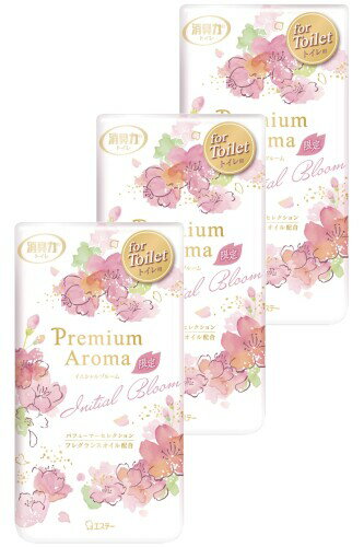 消臭力 プレミアムアロマ (まとめ買い) トイレ用 置き型 イニシャルブルーム（桜） 400mL×3個 トイレの消臭力 トイレ 置くだけ 消臭剤 消臭 芳香剤 2025