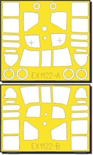 エデュアルド 1/48 Tフェース UH-60A 両面塗装マスクシール (ICM用) プラモデル用マスキングシール EDUEX1122 (飛行機)
